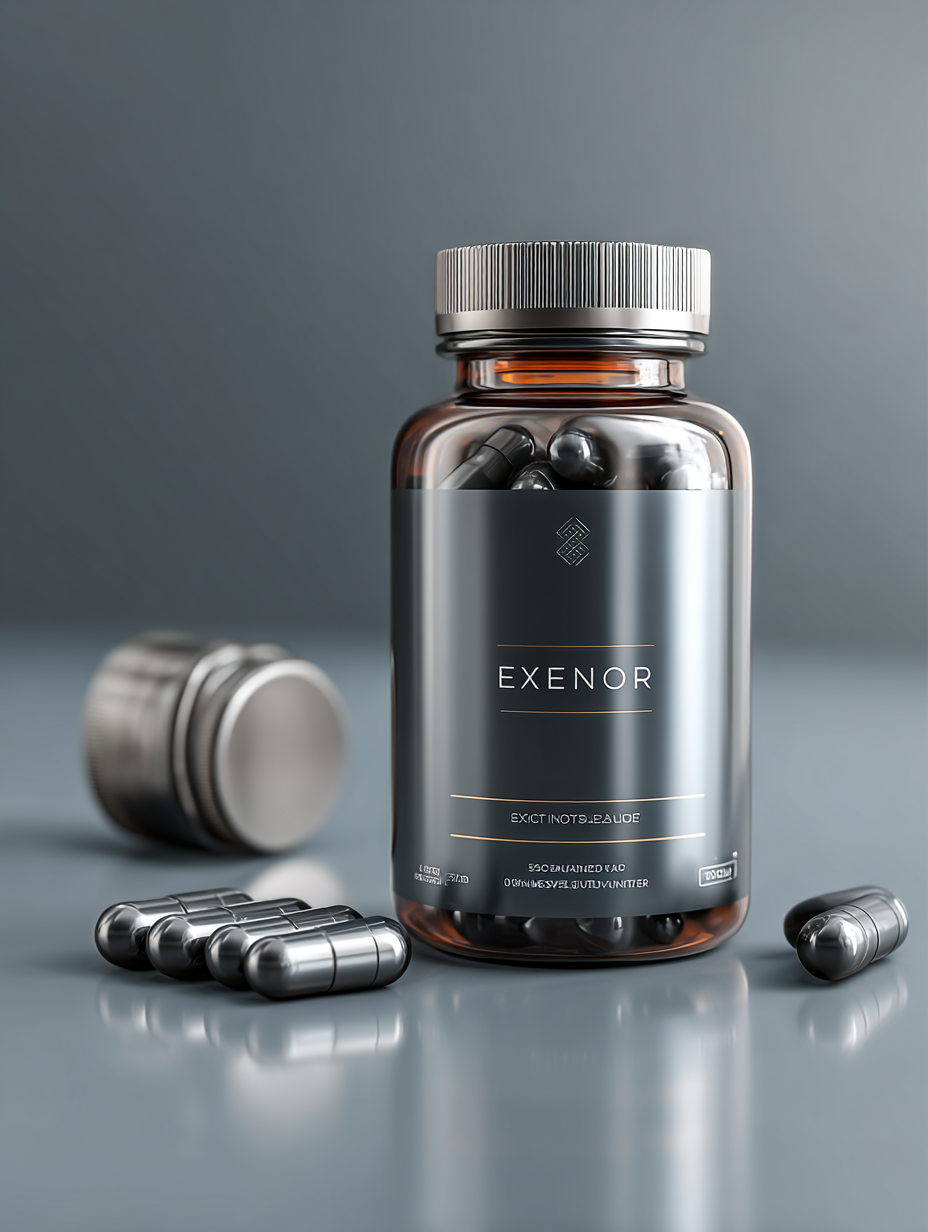 Exenor természetes készítmény doboza semleges háttéren - vérkeringésjavító táplálékkiegészítő